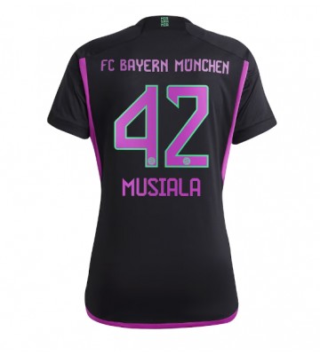Bayern Munich Jamal Musiala #42 Koszulka Wyjazdowych Kobiety 2023-24 Krótki Rękaw